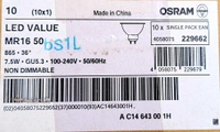 OSRAM LED VALUE 7.5W/865 MR 16 50 36° GU5.3