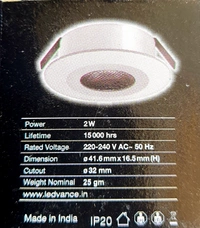 LEDVANCE 2W  WHITE LED SPOT LIGHT