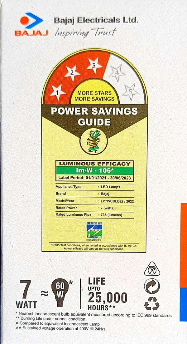 BAJAJ LEDZ PLUS 7W CDL B22D