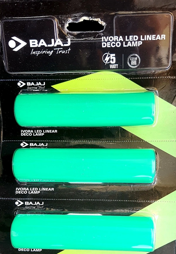 BAJAJ IVORA 5W LED LINER DECO LAMP GREEN EACH PIECE B22D