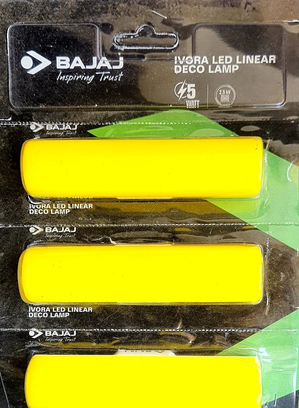 BAJAJ IVORA 5W LED LINER DECO LAMP YELLOW EACH PIECE B22D
