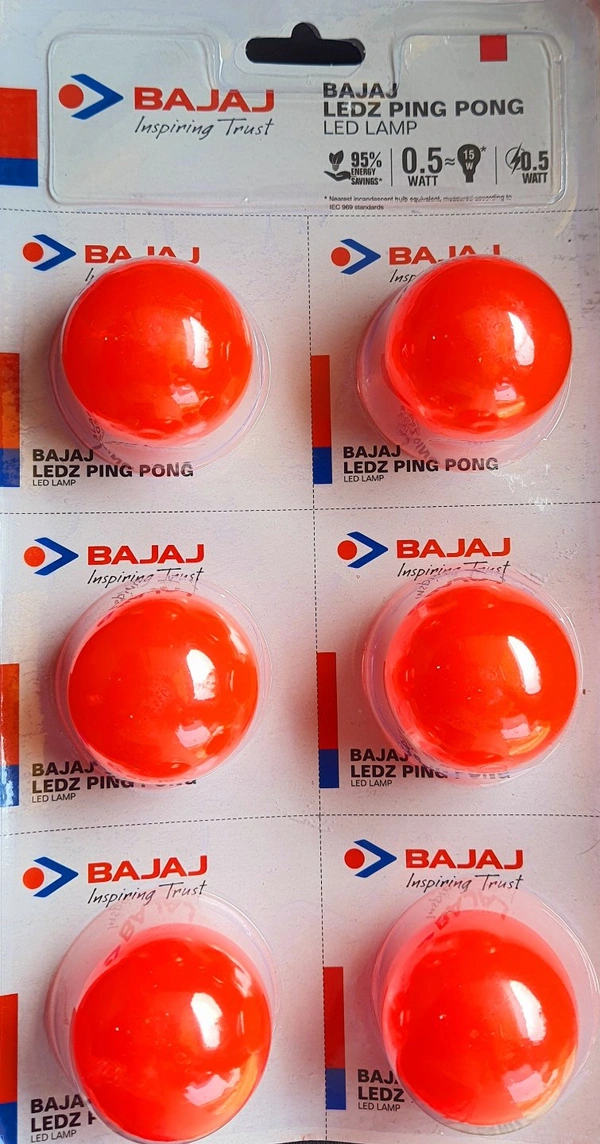 BAJAJ 0.5W RED COLOUR LED BULB EACH B22D