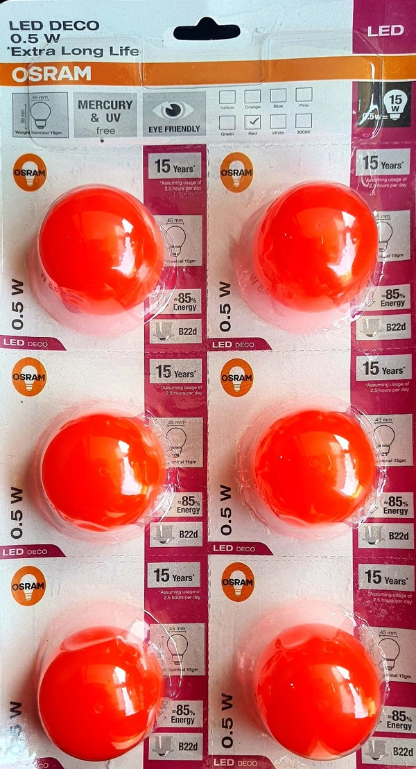 OSRAM LED BULB 0.5W RED  B22d