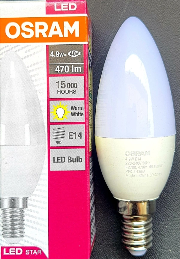 OSRAM LED STAR CLASSIC B 40 4.9W 2700K E14