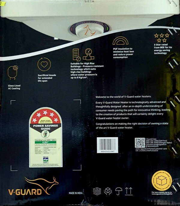 V GUARD 6LT SIETA ELECTRIC WATER HEATER