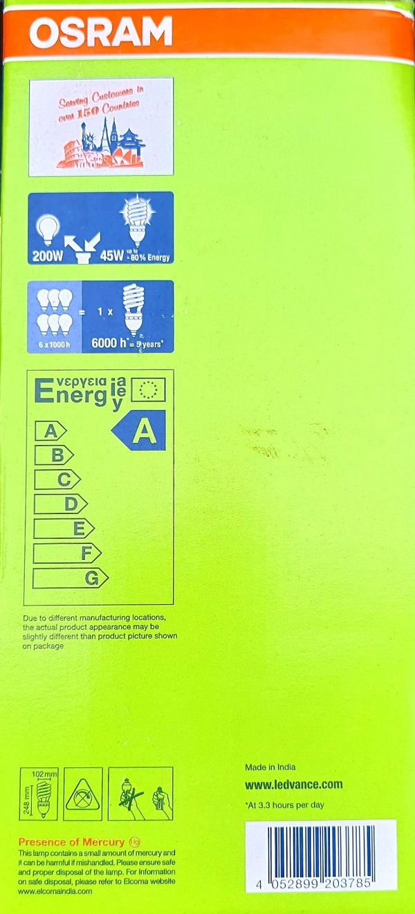 OSRAM DULUXSTAR 45W/865 SPIRIL CFL B22D