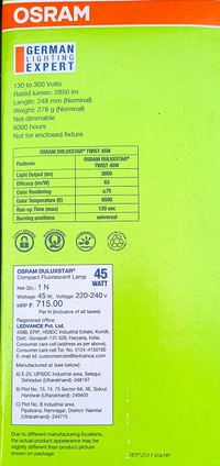 OSRAM DULUXSTAR 45W/865 SPIRIL CFL B22D