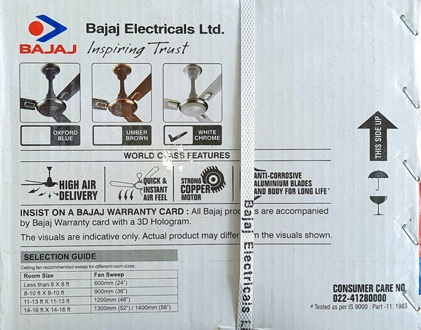 BAJAJ ELEGANCE GLOW HS  WHITE CHROM 1200MM