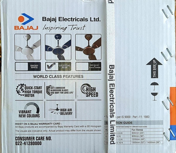 BAJAJ TRINDAY CF RED WALNUT & RUSTIC COPPER 400RPM 1200MM