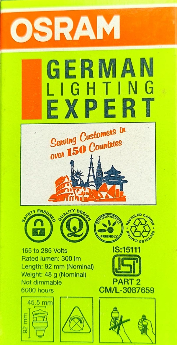 OSRAM CFL 5W/865 SRIRIL B22D