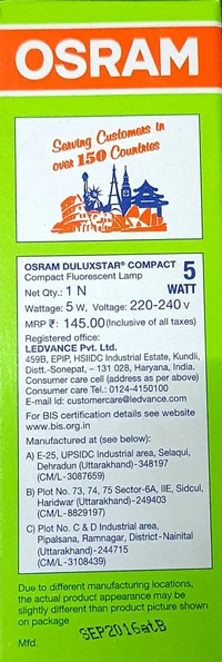 OSRAM CFL 5W/865C B22D