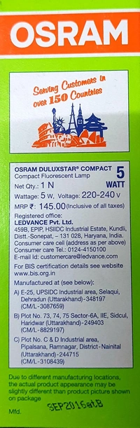 OSRAM CFL 5W/865C B22D