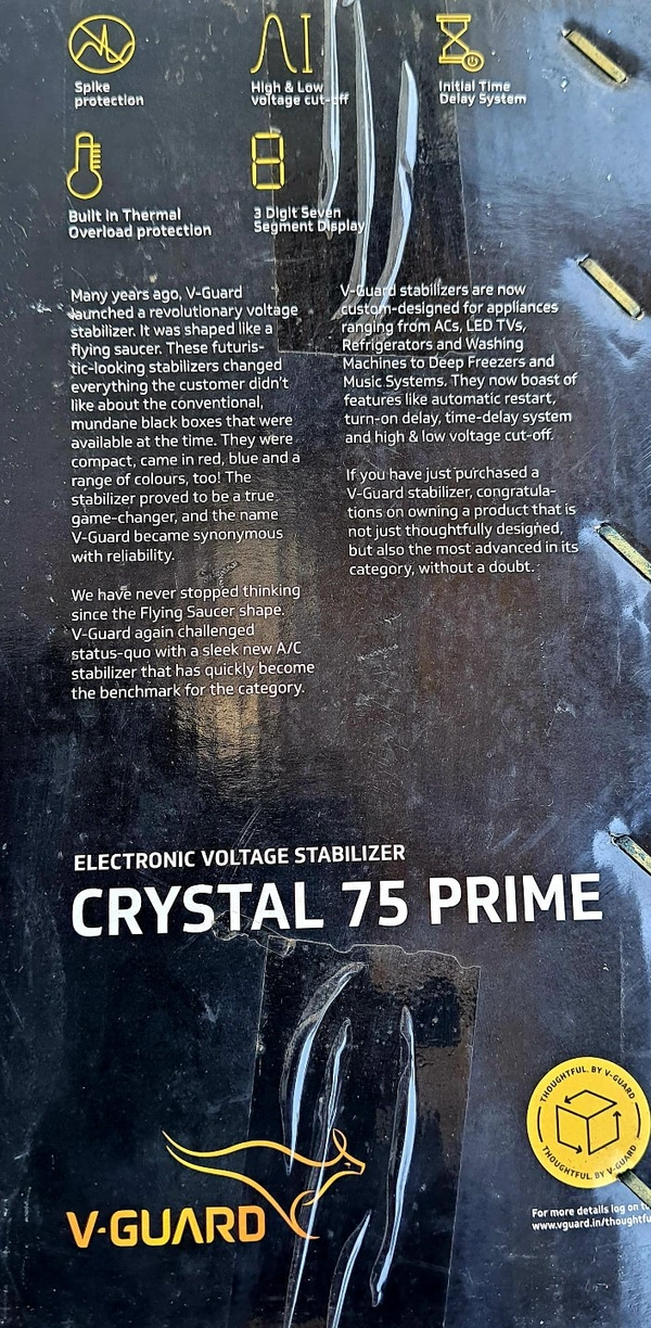 V GUARD CRYSTAL 75 PRIME LED TV UP TO 43 INCHEZ