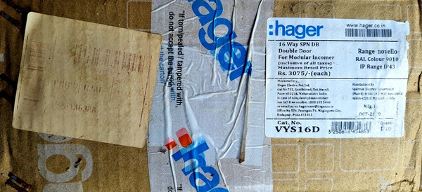 HAGER 16 WAY DOUBLE DOOR DB VYS16D