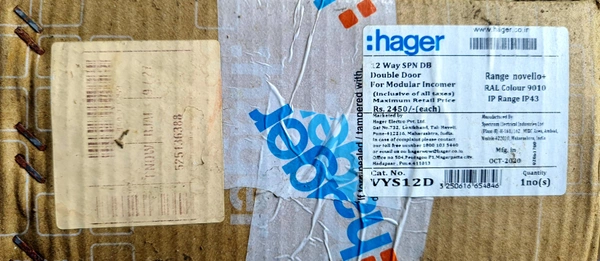 HAGER 12W DOUBLE DOOR DB VYS12D