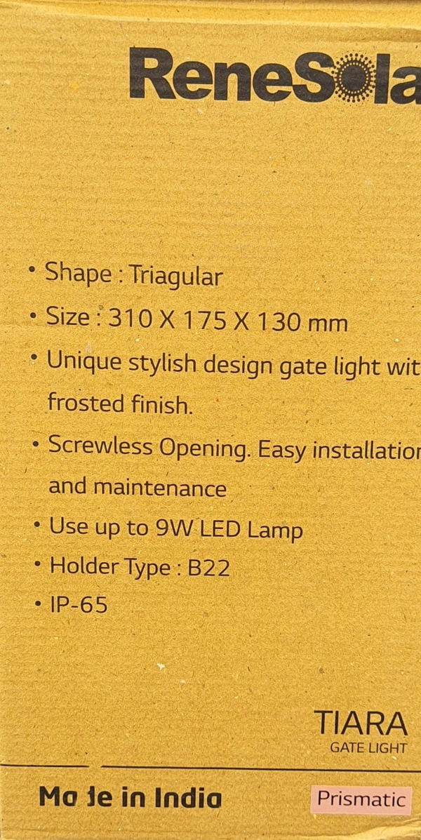 Renesola Gate Lite TIARA prismatic B22d