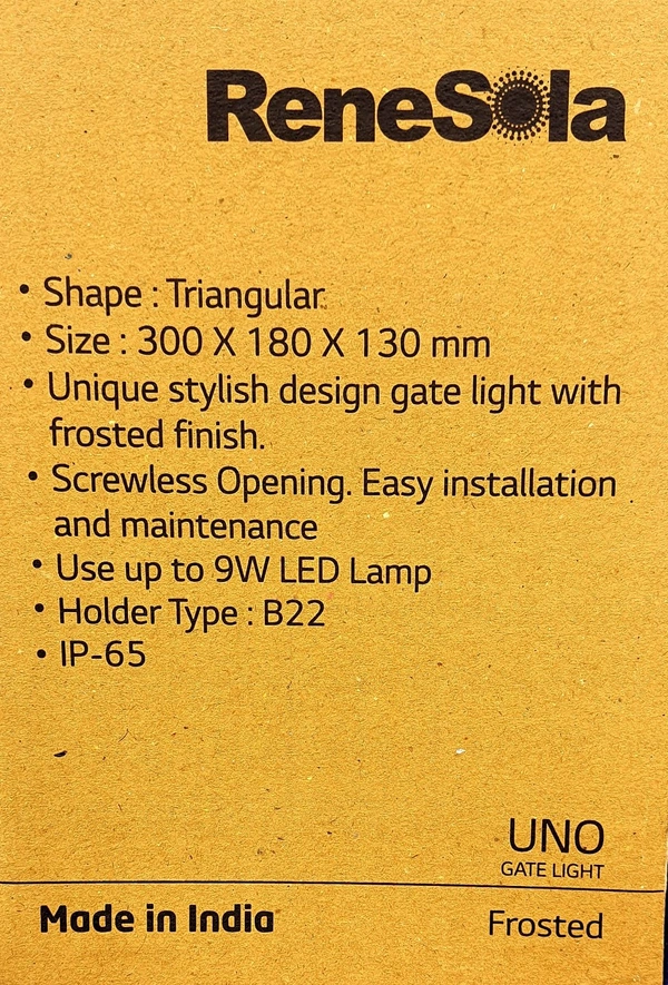 Renesola Gate Lite UNO Frosted B22D