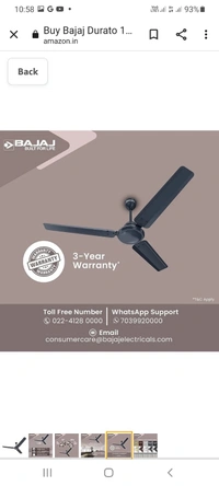 BAJAJ DURATO 12S1 1200MM COAL MINE GREY 3 YEARS WARRANTY 