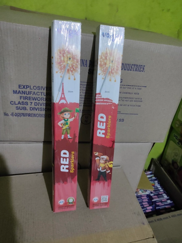 RED SPARKLERS  - 30 CM
