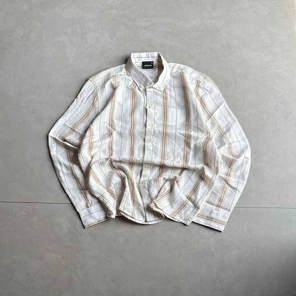 Premium Linen Stripe Shirt (S,M)