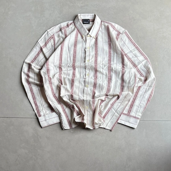 Premium Linen Stripe Shirt (S,M,XL)