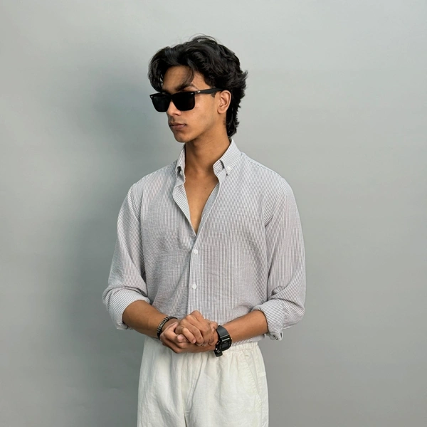Linen Stripe Shirts (S,M,XL)