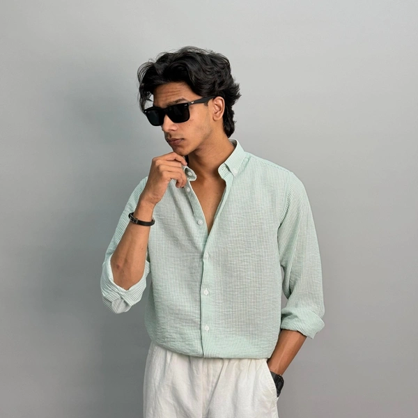 Linen Stripe Shirts (L)