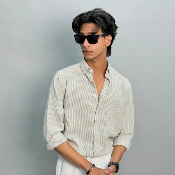 Linen Stripe Shirts (S,M)