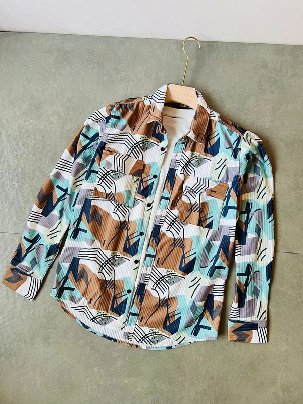 Corduroy Full Sleeve Shirt (XXL)