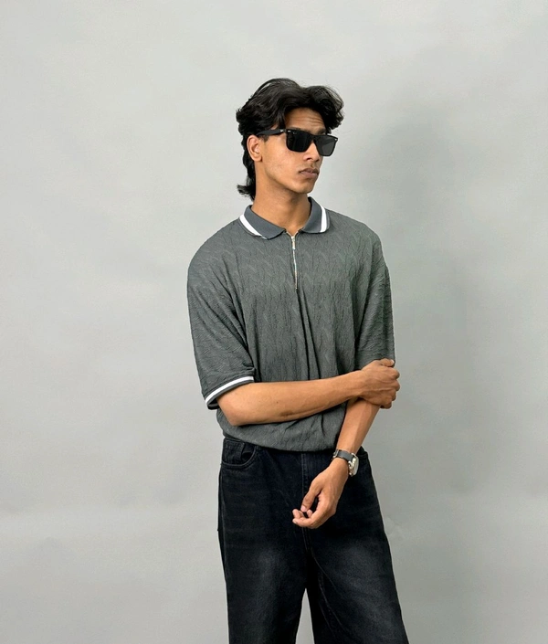 IMP COLLAR FIVE SLEEVE T-SHIRT (M,L)