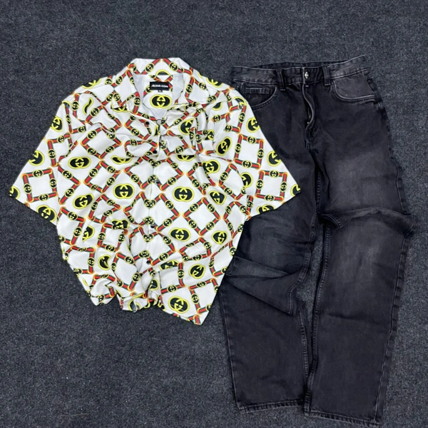 Five Sleeve Shirt + Loose Fit Jeans (M)