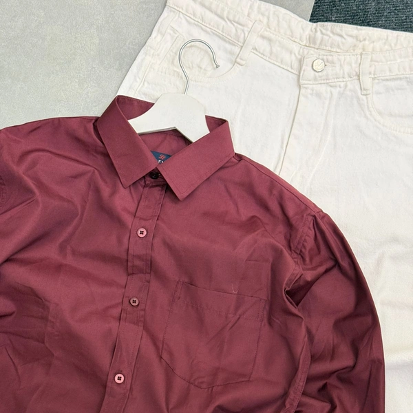 Full Sleeve Shirt + Plain Baggy Combo (XL)