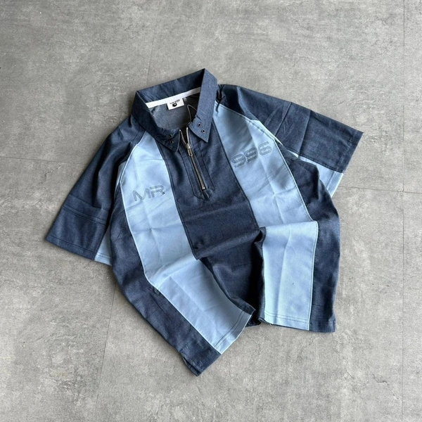 Denim Collar Five Sleeve (S,M,L)