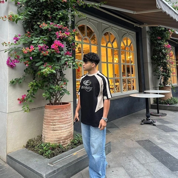 Oversized Premium Metallic Tshirt (S)