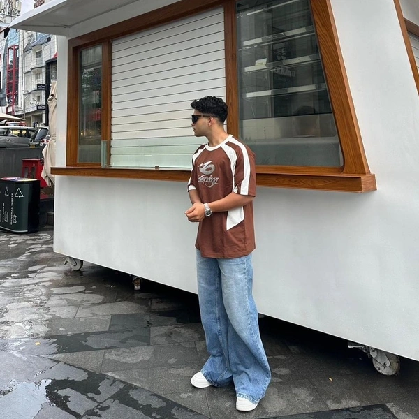 Oversized Premium Metallic Tshirt (L)