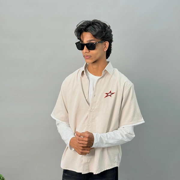 EMBROIDERY FIVE SLEEVE SHIRTS (S,M,L)