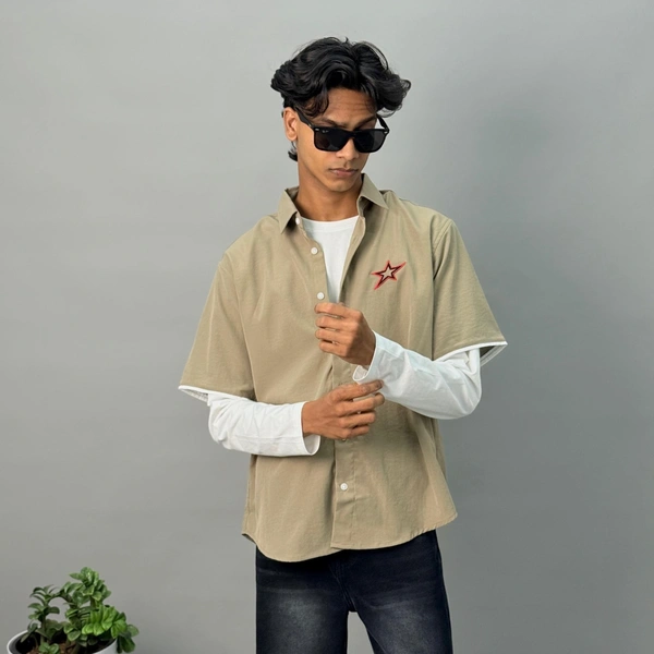 EMBROIDERY FIVE SLEEVE SHIRTS (S,M,L)