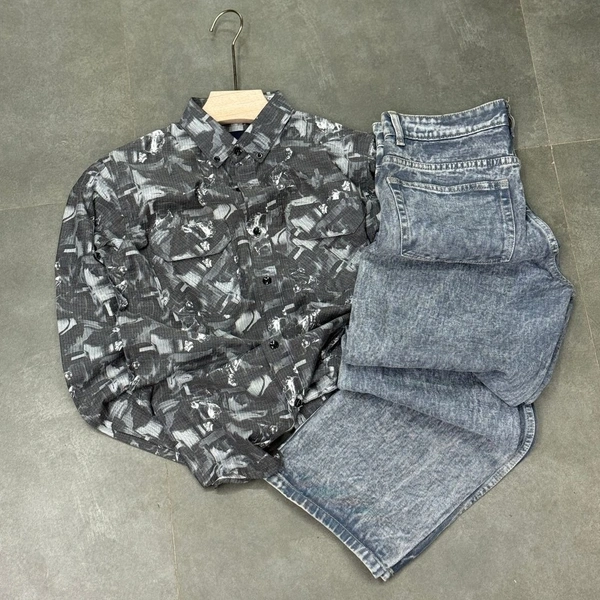 Full Sleeve Shirt + Baggy Jean (M) (32)