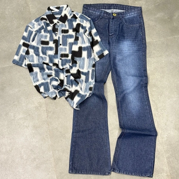 Half Sleeve Shirt + Premium Jean (XS) (28)