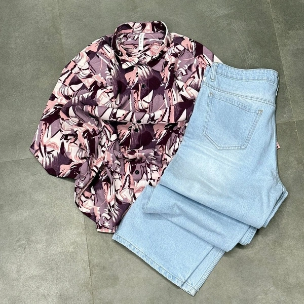 Half Sleeve Shirt +Baggy Jean (XL) (36)