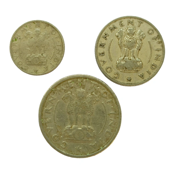 Republic India First Set of 3 Coins (1950's)