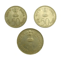 Jawaharlal Nehru 1964 - 3 Different Coins Set