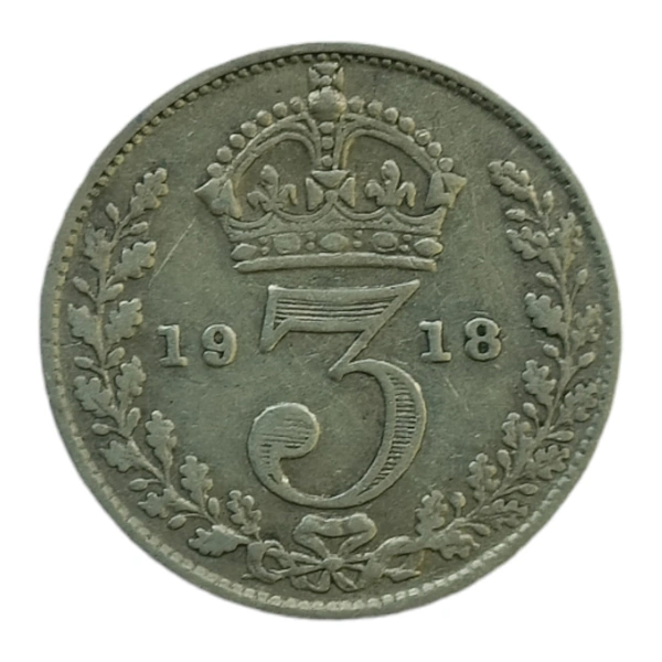 U.K 3 Pence Silver Coin (George 5th King)