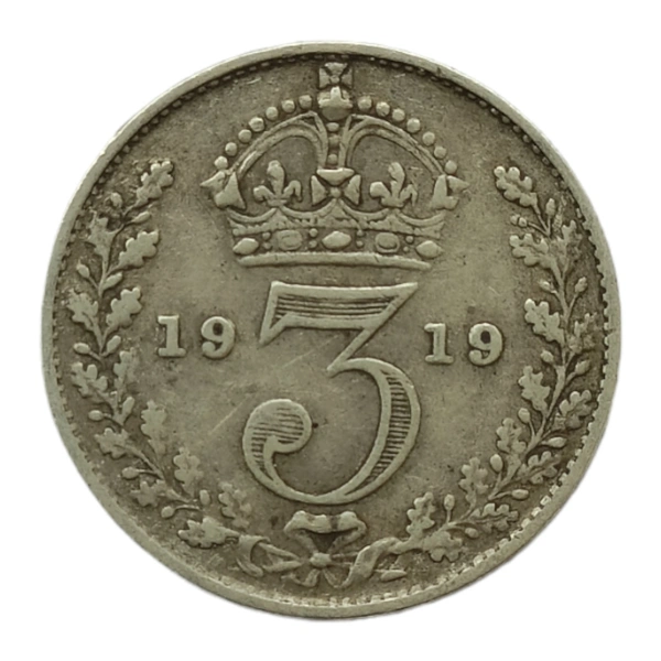 U.K 3 Pence Silver Coin (George 5th King)