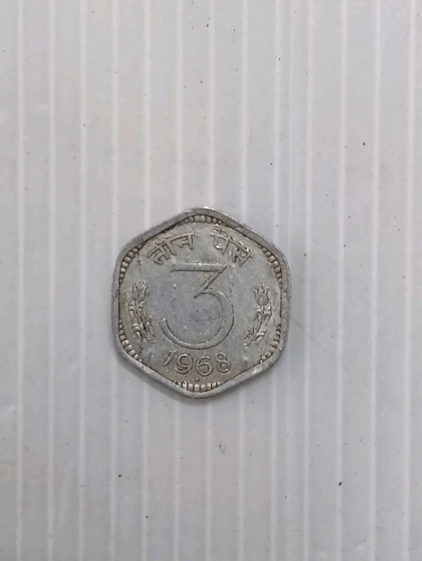 1968 3 Paise Coin