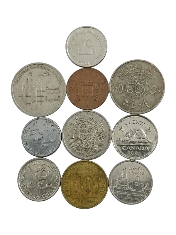 10 Different Foreign Countries Coins Collection #001