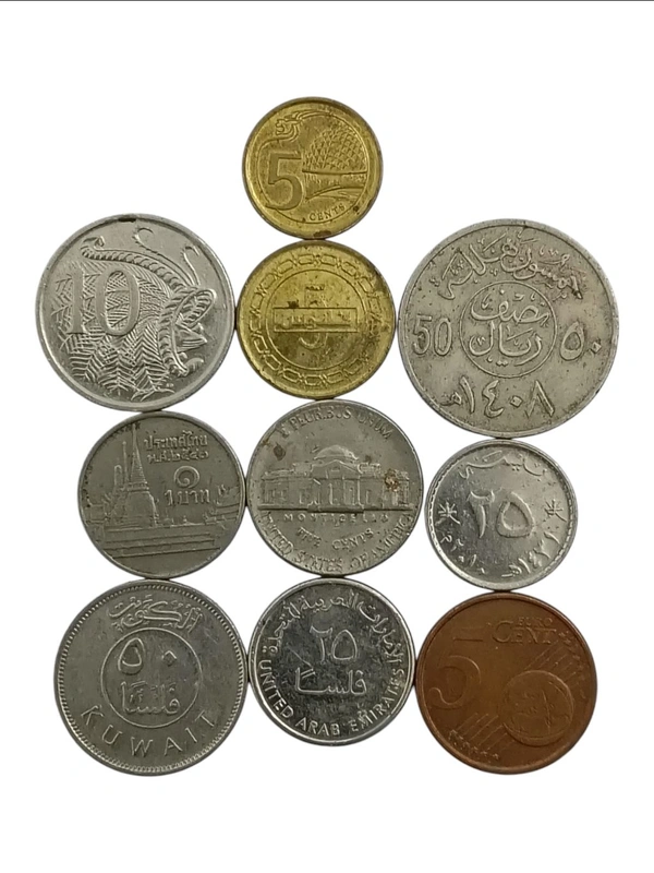 10 Different Foreign Countries Coins Collection #002