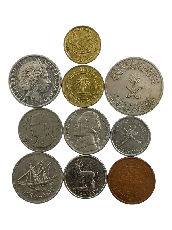 10 Different Foreign Countries Coins Collection #002