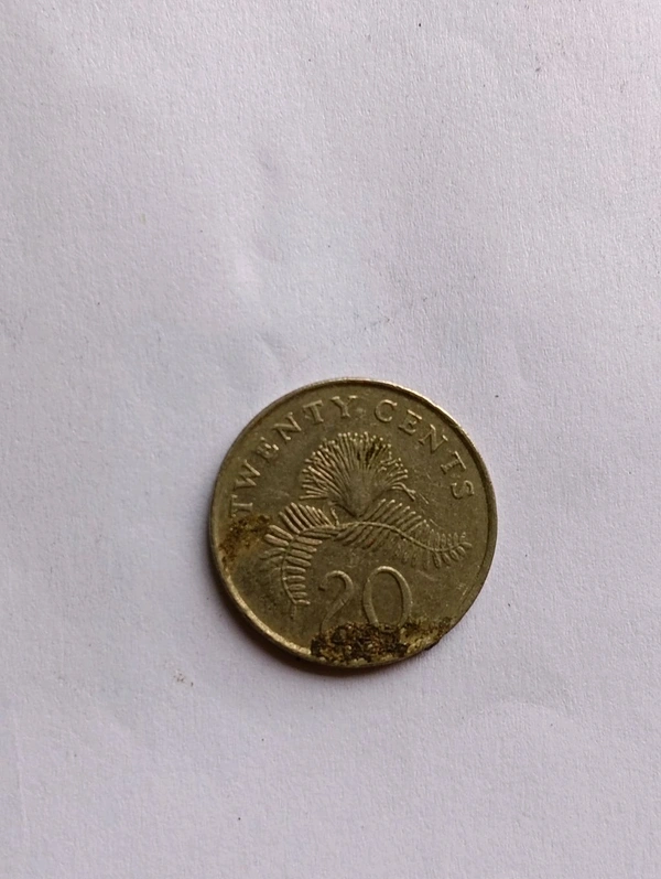1986 Singapore 20 Cents Coin