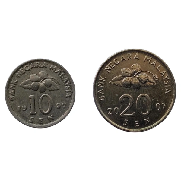 Malaysia 10 & 20 Sen Coins Set